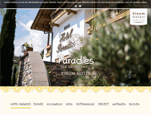 Tablet Screenshot of hotel-paradies.com